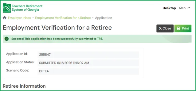 Screenshot of Employment Verification Form Step 9